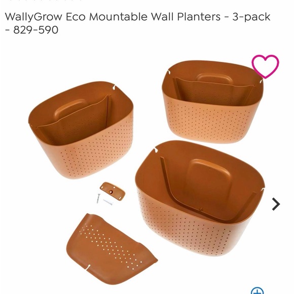 Wall-Mount planter Baskets in Brown and White - - Picture 4 of 5